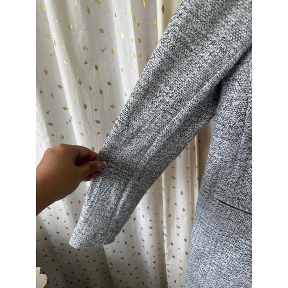 Torrid Studio Double Knit Boyfriend Gray Boucle Stretch Longline Blazer L - Picture 4 of 9
